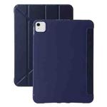 For iPad Air 13 2024 TPU Deformation Flip Leather Tablet Case with Holder(Dark Blue)