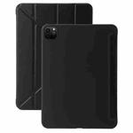 For iPad Pro 11 2024 TPU Deformation Flip Leather Tablet Case with Holder(Black)