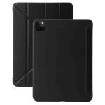 For iPad Pro 13 2024 TPU Deformation Flip Leather Tablet Case with Holder(Black)