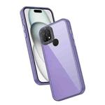For OPPO A15 / A15s Frame Two Color Lens Ring TPU Phone Case(Purple)