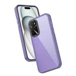 For OPPO A16 Frame Two Color Lens Ring TPU Phone Case(Purple)