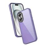 For OPPO A17 Frame Two Color Lens Ring TPU Phone Case(Purple)