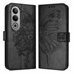 For OnePlus Nord CE4 Embossed Butterfly Leather Phone Case(Black)