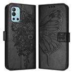 For OnePlus 9R / 8T Embossed Butterfly Leather Phone Case(Black)