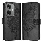 For OnePlus Nord CE3 Embossed Butterfly Leather Phone Case(Black)