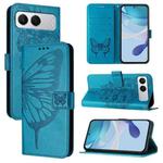 For OnePlus Nord 4 5G Embossed Butterfly Leather Phone Case(Blue)