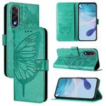 For OnePlus Ace 5 Ultra Embossed Butterfly Leather Phone Case(Green)
