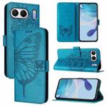For OnePlus Nord 4 5G Global Embossed Butterfly Leather Phone Case(Blue)