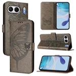 For OnePlus Nord 4 5G Global Embossed Butterfly Leather Phone Case(Grey)