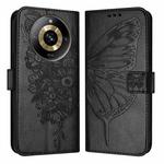 For Realme Narzo 60 Pro Global Embossed Butterfly Leather Phone Case(Black)