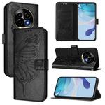 For Realme 13 Pro / 13 Pro+ 5G Embossed Butterfly Leather Phone Case(Black)