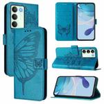 For Realme V70 / 14x Global / C75 5G Embossed Butterfly Leather Phone Case(Blue)