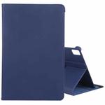 For iPad Pro 13 2024 360 Degree Rotation Litchi Texture Leather Tablet Case with Holder(Dark Blue)