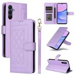 For Samsung Galaxy A15 5G / 4G Diamond Lattice Leather Flip Phone Case(Light Purple)