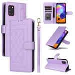 For Samsung Galaxy A31 EU Version Diamond Lattice Leather Flip Phone Case(Light Purple)