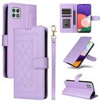 For Samsung Galaxy A52 Diamond Lattice Leather Flip Phone Case(Light Purple)