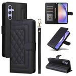 For Samsung Galaxy A54 5G Diamond Lattice Leather Flip Phone Case(Black)