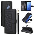 For Samsung Galaxy S9 Diamond Lattice Leather Flip Phone Case(Black)