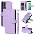 For Samsung Galaxy S22+ 5G Diamond Lattice Leather Flip Phone Case(Light Purple)