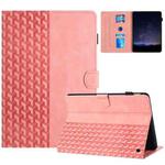 For Amazon Fire HD10 2023/2021 Building Blocks Embossed Leather Smart Tablet Case(Pink)