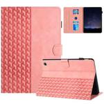 For Amazon Fire Max 11 Building Blocks Embossed Leather Smart Tablet Case(Pink)
