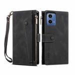 For Motorola Moto G35 ESEBLE Retro Frosted RFID Leather Phone Case(Black)