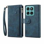For Motorola Moto G56 5G ESEBLE Retro Frosted RFID Leather Phone Case(Dark Green)