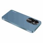 For OPPO Reno10 Pro Global AG Frosted Electroplating Acrylic Phone Case(Navy Blue)