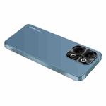 For OPPO Reno9 / Reno9 Pro AG Frosted Electroplating Acrylic Phone Case(Navy Blue)