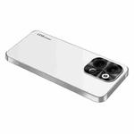 For OPPO Reno9 / Reno9 Pro AG Frosted Electroplating Acrylic Phone Case(Silver White)