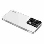 For OPPO Reno8 Pro AG Frosted Electroplating Acrylic Phone Case(Silver White)