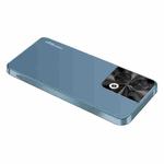 For OPPO Reno8 AG Frosted Electroplating Acrylic Phone Case(Navy Blue)