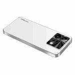 For vivo iQOO Neo8 AG Frosted Electroplating Acrylic Phone Case(Silver White)