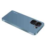 For vivo iQOO Neo9 Pro AG Frosted Electroplating Acrylic Phone Case(Navy Blue)
