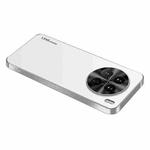 For vivo X90 Pro AG Frosted Electroplating Acrylic Phone Case(Silver White)