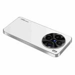 For vivo X100 Pro AG Frosted Electroplating Acrylic Phone Case(Silver White)