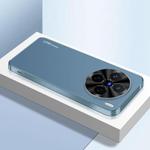 For vivo X200 AG Frosted Electroplating Acrylic Phone Case(Navy Blue)