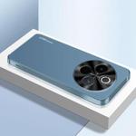 For vivo Y300 Pro AG Frosted Electroplating Acrylic Phone Case(Navy Blue)