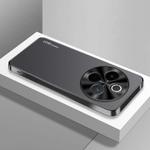 For vivo Y300 Pro AG Frosted Electroplating Acrylic Phone Case(Black)