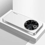 For vivo Y300 Pro AG Frosted Electroplating Acrylic Phone Case(Silver White)