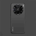 For vivo X200s AG Frosted Electroplating Acrylic Phone Case(Black)