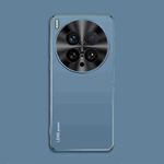 For vivo X200 Ultra AG Frosted Electroplating Acrylic Phone Case(Navy Blue)