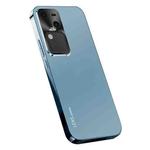 For vivo V30 AG Frosted Electroplating Acrylic Phone Case(Navy Blue)