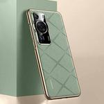 For Huawei P60 / P60 Pro Plain Leather PC Phone Case(Green)