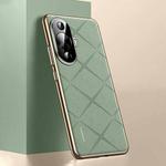 For Huawei nova 12 Lite Plain Leather PC Phone Case(Green)