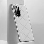 For Huawei nova 12 Lite Plain Leather PC Phone Case(White)