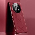 For Huawei Mate 50 RS Porsche Design Plain Leather PC Phone Case(Wine Red)