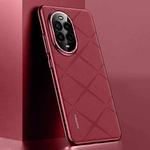 For Huawei nova 13 Pro Plain Leather PC Phone Case(Wine Red)