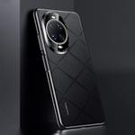 For Huawei nova 14 Ultra Plain Leather PC Phone Case(Black)