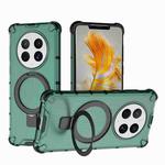 For Huawei Mate 50 Pro Grating Holder Shockproof Phone Case(Green)